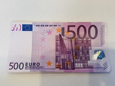 Billete de 500 euros 2002 raro fuera de circulación Foto 1 de 4