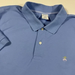 Brooks Brothers Shirt Mens 2XL Blue Performance Polo 100% Cotton Short Sleeve - Picture 1 of 8