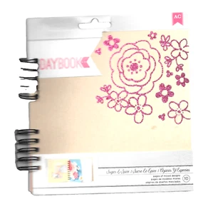 American Crafts Tagesbuch Journal NEU Blumen Glitzer 6 x 6 Spirale 2012 - Bild 1 von 8