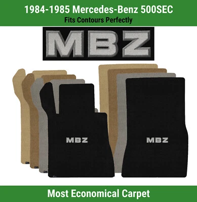 Alfombrillas delanteras Lloyd Velourtex para Mercedes-Benz 500SEC 84-85 con apliques MBZ Foto 1 de 4