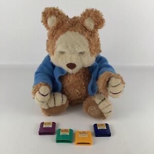 TJ Bearytales Animated Talking Electronic 12" Plush Stuffed Toy 4 Cartridge Lot