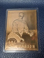 1996 Danbury Mint Walter Johnson 22kt Gold Card Washington Senators Hof