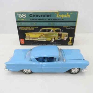 AMT 1958 CHEVROLET IMPALA BY GEORGE BARRIS SCALE 1:25 MODEL KIT #2758-200~BUILT - Picture 1 of 1