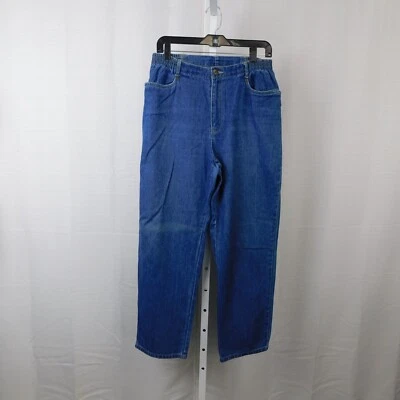 Blassport Women's Elastic-Waist Straight-Leg Cotton Jeans - 8 Short #2646 - Image 1 of 4