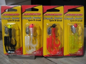 Johnson Crappie Buster 1/8 Oz Spin R Grubs Soft Fishing Baits Choose Colors - Picture 1 of 6