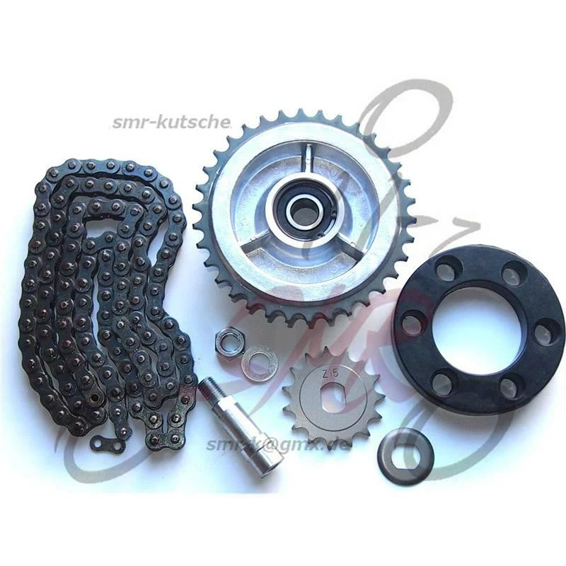 SMR-SET Antrieb Set Kette Rollenkette Ritzel Mitnehmer für Simson S51, S70 Antriebsset