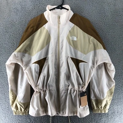 Jaqueta corta-vento The North Face X zíper completo Gardenia branca feminina tamanho G - Imagem 1 de 4