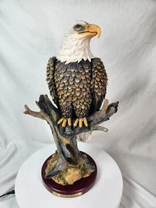 Statuina Statua Collezione Aquila Calva Roccia Grigia - Splendida 16" - Foto 1 di 9