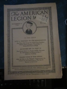 American Legion Magazine November 1920 French Bridge of Yankee Soldier L44 - Picture 1 of 1