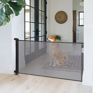Puerta de seguridad retráctil interior exterior para bebé perro, puerta extra alta para bebé, puerta para mascotas - Imagen 1 de 21