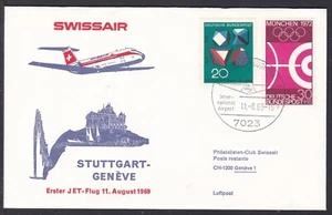 FFC0688 SWISSAIR First Flight Cover, FFC, Stuttgart - Geneva - Picture 1 of 2