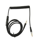 Coiled Headphone Cable Replacement Headset Sound Cord With Volume Key For Ki SPG