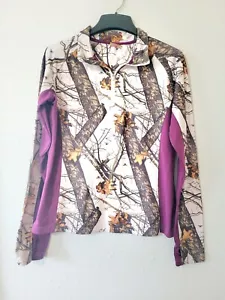 Mossy Oak Womens Camo Jacket With Purple Accents Size L Hunting Outdoors Cute - Picture 1 of 7