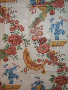 Strohiem & Romann, Siamese Dancer, Vintage Novelty Remnant, 28" W X 32" L, Multi - Picture 1 of 3