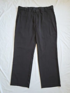 Covington Mens Dress Pants 36 X 29 Flat Front Black Wool Blend Washable - Picture 1 of 10