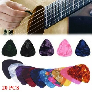 20x Multicolor Celluloid Acoustic Electric Guitar Picks Plectrums Thin 0.46mm AU - Picture 1 of 4