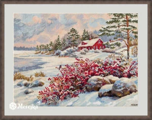 Merejka Counted Cross-Stitch Kit The Lake House K-261 - Picture 1 of 7