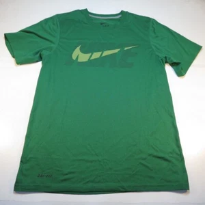 NIKE DRI FIT SWOOSH ATHLETIC ACTIVE WEAR TRIKOT TEE T-SHIRT Gr. Herren S Grün - Bild 1 von 3