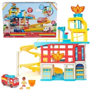Firebuds Disney HQ Muñeca Juego Bo Flash Camión de Bomberos Sistema de Lanzamiento Doble VROOMLINK - Imagen 1 de 10