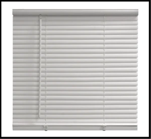 Mainstays 1" Cordless Vinyl Light Filtering Mini Blinds, White, 31" W x 64" L - Picture 1 of 4