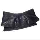 Lumured Vintage Black Beaded Sequin Mesh Envelope Carry Evening Clutch