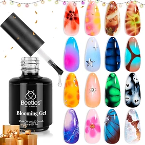 Nail Blooming Gel 15Ml Clear Uv Led Blossom Gel Polish for Spreading Effect Marb - Picture 1 of 12
