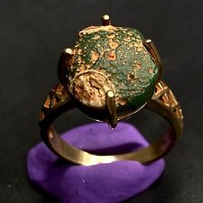 Ancient Lovely Mosaic Gabri Glass Bead Gold Ring from roman times beautiful ring