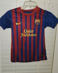 Nike FCB QATAR FOUNDATION kids jersey SMALL - Picture 1 of 9