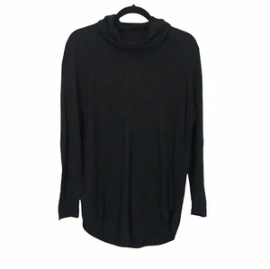 Suéter elástico cuello de tortuga negro manga larga para mujer talla XS - Imagen 1 de 9