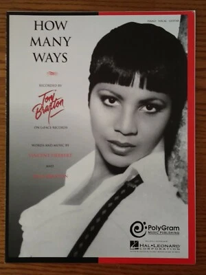 1994 How Many Ways Sheet Music Toni Braxton Photo Cover P/V/G NOS - Image 1 of 4
