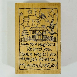 PSX Stamp G-2242 1997 May Your Neighbors Respect You Trouble Neglect You Angels - Picture 1 of 10
