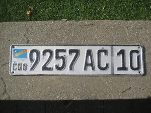 REPUBLIC OF CONGO GRAPHIC FLAG # 9257 AC 10 RARE LICENSE PLATE - Picture 1 of 1