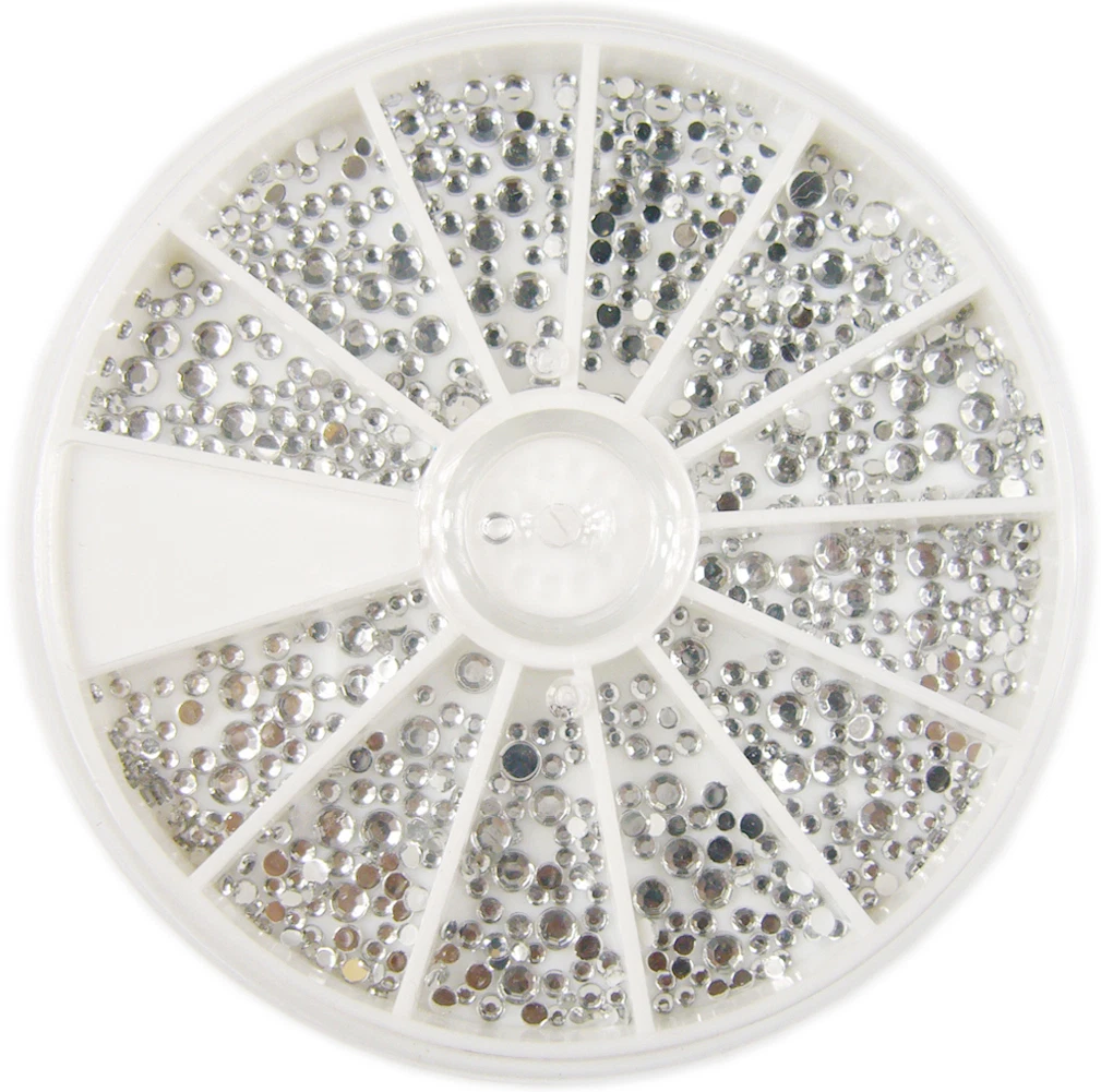 TemBelle Star Nagel Charms Set – 850 Stück Glänzende Acryl Perlen In Gold & Silber Für 3D Nailart, Maniküre & DIY