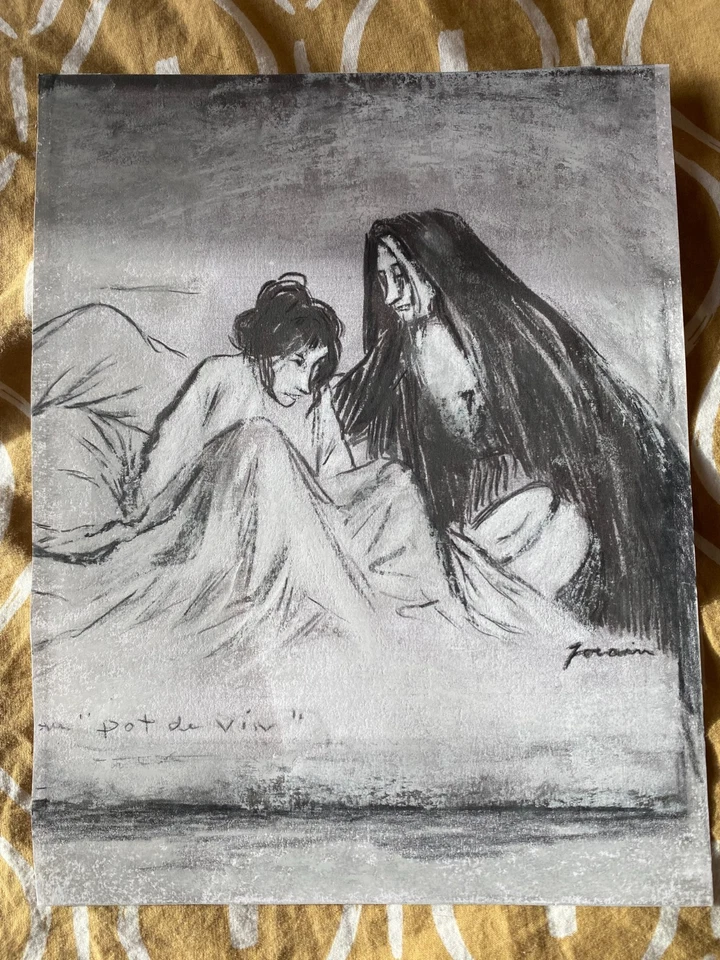 jeune fille mandiante et religieuse signé forain - Photo 1/1