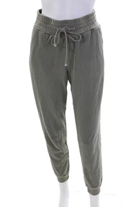 Alice + Olivia Womens Cotton Elastic Waistband Drawstring Sweatpants Green Size - Picture 1 of 6