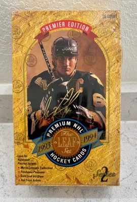 Tarjeta de hockey Leaf Premium NHL 1993-94 caja de cera sellada de fábrica serie 2-36 paquetes Foto 1 de 4