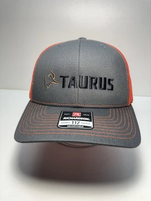 🔥 Sombrero para hombre con logotipo de armas de fuego Taurus gris/naranja Richardson 112 SnapBack Foto 1 de 4