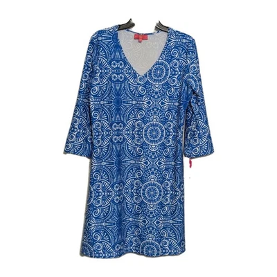 Nuevo con etiquetas Vestido Kaeli Smith Mujer Azul Informal Manga Larga Cuello en V XL Reg. $158 Foto 1 de 4