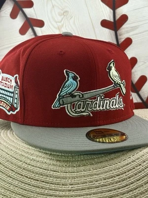 St Louis Cardinals Busch Stadium 59FIFTY 7 3/4 Powder Blue UV Rare Birds Logo - Image 1 of 4