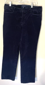 Talbots Curvy Corduroy Pants Women's Size 8 Navy Blue Straight Leg - Picture 1 of 6