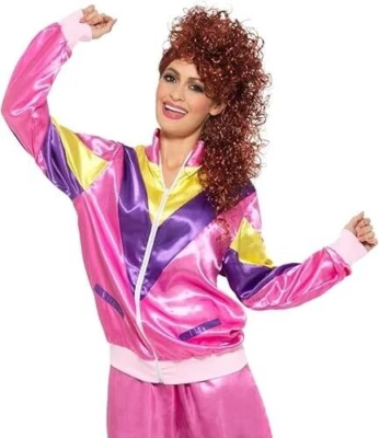 Smiffys Años 80 Altura de Moda Traje Chaqueta, Rosa (Talla Grande) Disfraz Foto 1 de 3