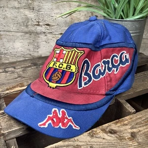 Barcelona 1990s Official Kappa Cap - Rare Original Vintage Retro Barca Spain Hat - Picture 1 of 11