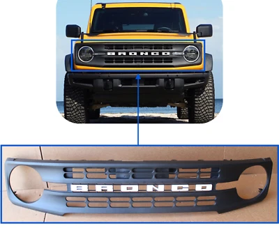 OEM front bumper upper grille insert trim for 2021- 2025 Ford Bronco - Image 1 of 4