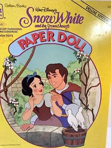Vintage Disney Paper Dolls 90er Golden SNOW WHITE und die sieben Zwerge ungeschnitten - Bild 1 von 10