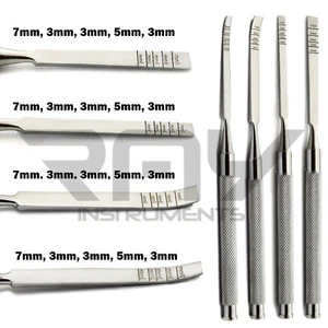 Ridge-Splitting Bone Chirurgisches Implantat 4 Stück Stoma Meißel Osteotom Instrumente - Bild 1 von 5