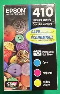 Genuine Epson 410 Ink Cartridge Combo B/C/M/Y-For Epson XP830 Printer-OEM-4PK - Image 1 of 3