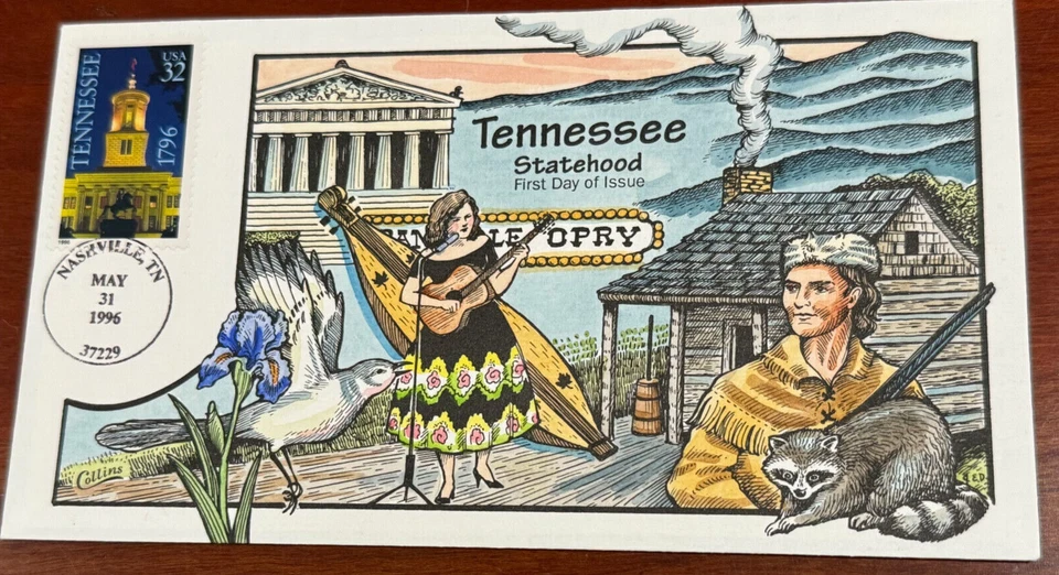 #3070 Tennessee Statehood  Hand-painted FDC  Perfect!!! - Image 1 of 1