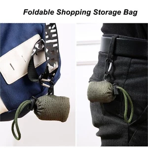 Reusable Shopping Storage Bag Foldable Into Pouch Large Capacity Lightweight - Picture 1 of 12