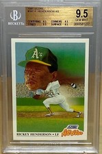 RICKEY HENDERSON 1991 SCORE ALL-STAR BGS 9.5 ALL SUBS 9.5 CARD #327 *1 of 4* MLB