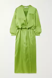 Christopher Esber Verdant Falls Wrap-effect Silk-satin Maxi Dress Size AU10 - Picture 1 of 4